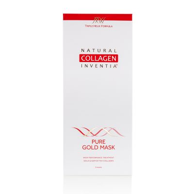 KOLAGENOWE MASKI ZE ZŁOTEM - ZESTAW INVENTIA PURE GOLD MASK WITH NATIVE FISH COLLAGEN